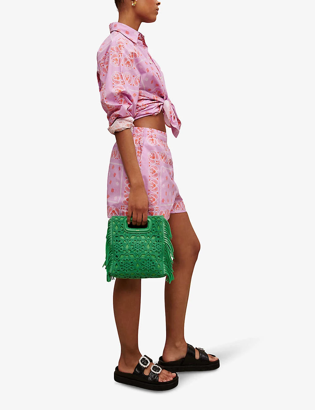 Maje Paisley Print Cotton Shorts 3 Maje Paisley Print Cotton Shorts - Image 3