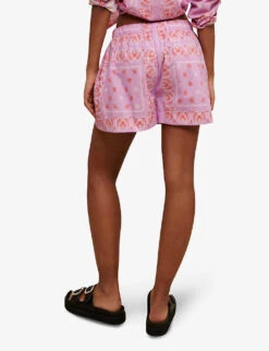 Maje Paisley Print Cotton Shorts 8 Maje Paisley Print Cotton Shorts -Reiss Shop R04127660 ROSES ALT03