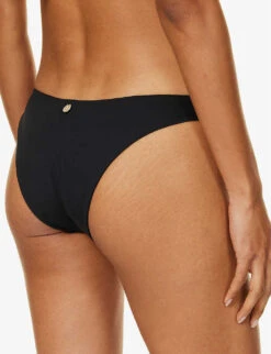 Max Mara Selma Seamless Mid-rise Bikini Bottoms -Reiss Shop R04127763 BLACK ALT03