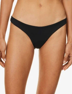 Max Mara Selma Seamless Mid-rise Bikini Bottoms -Reiss Shop R04127763 BLACK ALT04
