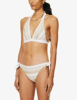 Max Mara Alisee Halter-neck Bikini Top -Reiss Shop R04127774 WHITE ALT02