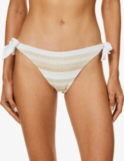 Max Mara Serena Striped Bikini Bottoms 7 Max Mara Serena Striped Bikini Bottoms -Reiss Shop R04127775 WHITE ALT02