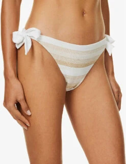 Max Mara Serena Striped Bikini Bottoms 9 Max Mara Serena Striped Bikini Bottoms -Reiss Shop R04127775 WHITE ALT04