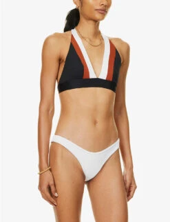 Max Mara Albina Triangle-cup Bikini Top -Reiss Shop R04127779 BLACK ALT02