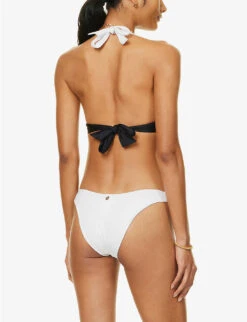 Max Mara Albina Triangle-cup Bikini Top -Reiss Shop R04127779 BLACK ALT03