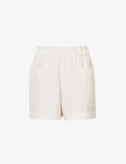 Emilia Frilled-trim Organic-cotton Shorts