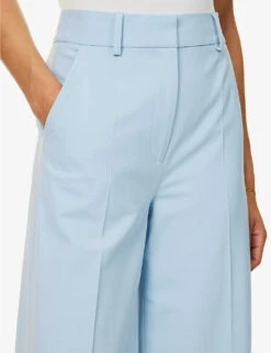 ME AND EM Wide-leg Mid-rise Wool-blend Trousers -Reiss Shop R04129176 SPRINGBLUE ALT04