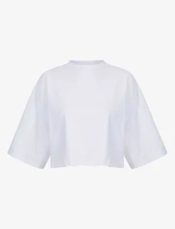 Frances Cropped Oversized Stretch-cotton T-shirt