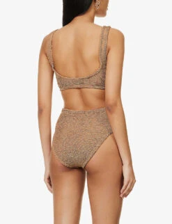 Jessica Crinkled High-rise Bikini 7 Jessica Crinkled High-rise Bikini -Reiss Shop R04130205 METALLICCOCOASILVER ALT02