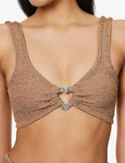 Jessica Crinkled High-rise Bikini 8 Jessica Crinkled High-rise Bikini -Reiss Shop R04130205 METALLICCOCOASILVER ALT03