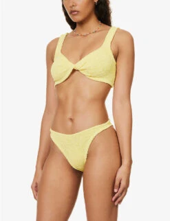 Juno Knotted Bikini Set -Reiss Shop R04130314 YELLOW ALT02