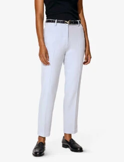 By Malina Lovi Straight-leg High-rise Woven Trousers -Reiss Shop R04133227 SKYBLUE ALT02