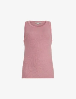 AllSaints Rina Round-neck Stretch-woven Tank Top