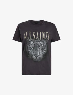 AllSaints Anna Trinity Graphic-print Short-sleeve Organic-cotton T-shirt