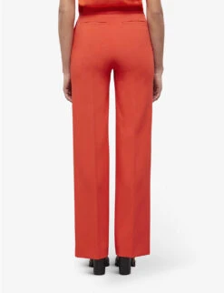 THE KOOPLES Pleated Straight-leg High-rise Stretch-woven Trousers 8 THE KOOPLES Pleated Straight-leg High-rise Stretch-woven Trousers -Reiss Shop R04135440 ORA02 ALT03