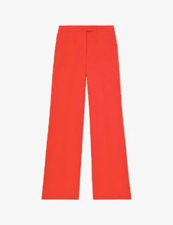 THE KOOPLES Pleated Straight-leg High-rise Stretch-woven Trousers