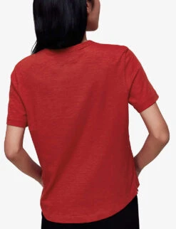 Whistles Emily Ultimate Cotton-jersey T-shirt 8 Whistles Emily Ultimate Cotton-jersey T-shirt -Reiss Shop R04135832 RED ALT03