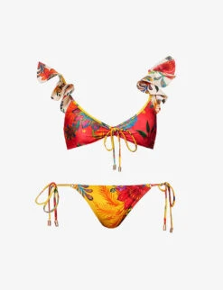 Zimmermann Ginger Frill Ruffled-shoulder Bikini