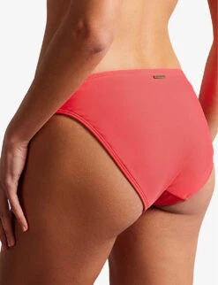 Ted Baker Shanees Logo-embellished Low-rise Bikini Bottoms -Reiss Shop R04136805 CORAL ALT03