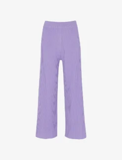 Whistles Wide-leg High-rise Recycled Polyester-blend Trousers