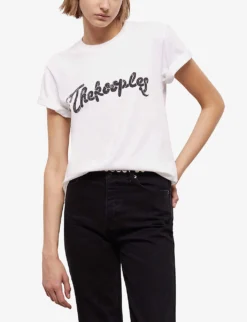 THE KOOPLES Logo-print Regular-fit Cotton T-shirt 7 THE KOOPLES Logo-print Regular-fit Cotton T-shirt -Reiss Shop R04137030 BLA55 ALT02