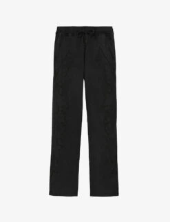 THE KOOPLES Western-motif Embroidered Cotton Jogging Bottoms