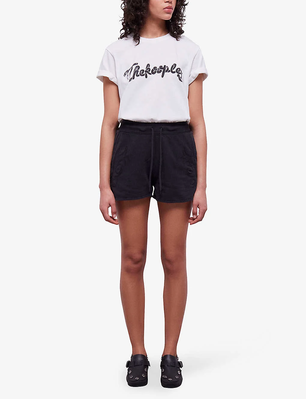 THE KOOPLES Logo-embroidered Drawstring-waist Cotton Shorts 2 THE KOOPLES Logo-embroidered Drawstring-waist Cotton Shorts - Image 2