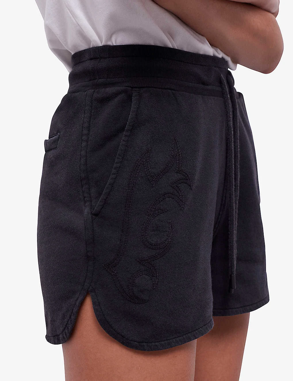 THE KOOPLES Logo-embroidered Drawstring-waist Cotton Shorts 5 THE KOOPLES Logo-embroidered Drawstring-waist Cotton Shorts - Image 5