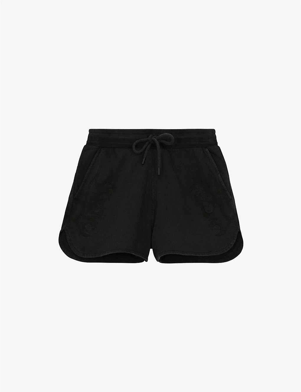 THE KOOPLES Logo-embroidered Drawstring-waist Cotton Shorts 1 THE KOOPLES Logo-embroidered Drawstring-waist Cotton Shorts