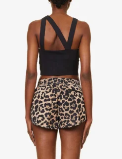 P.E NATION Half Dome Asymmetric Stretch-jersey Top 9 P.E NATION Half Dome Asymmetric Stretch-jersey Top -Reiss Shop R04137943 BLACK ALT03