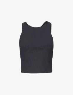 P.E NATION Half Dome Asymmetric Stretch-jersey Top