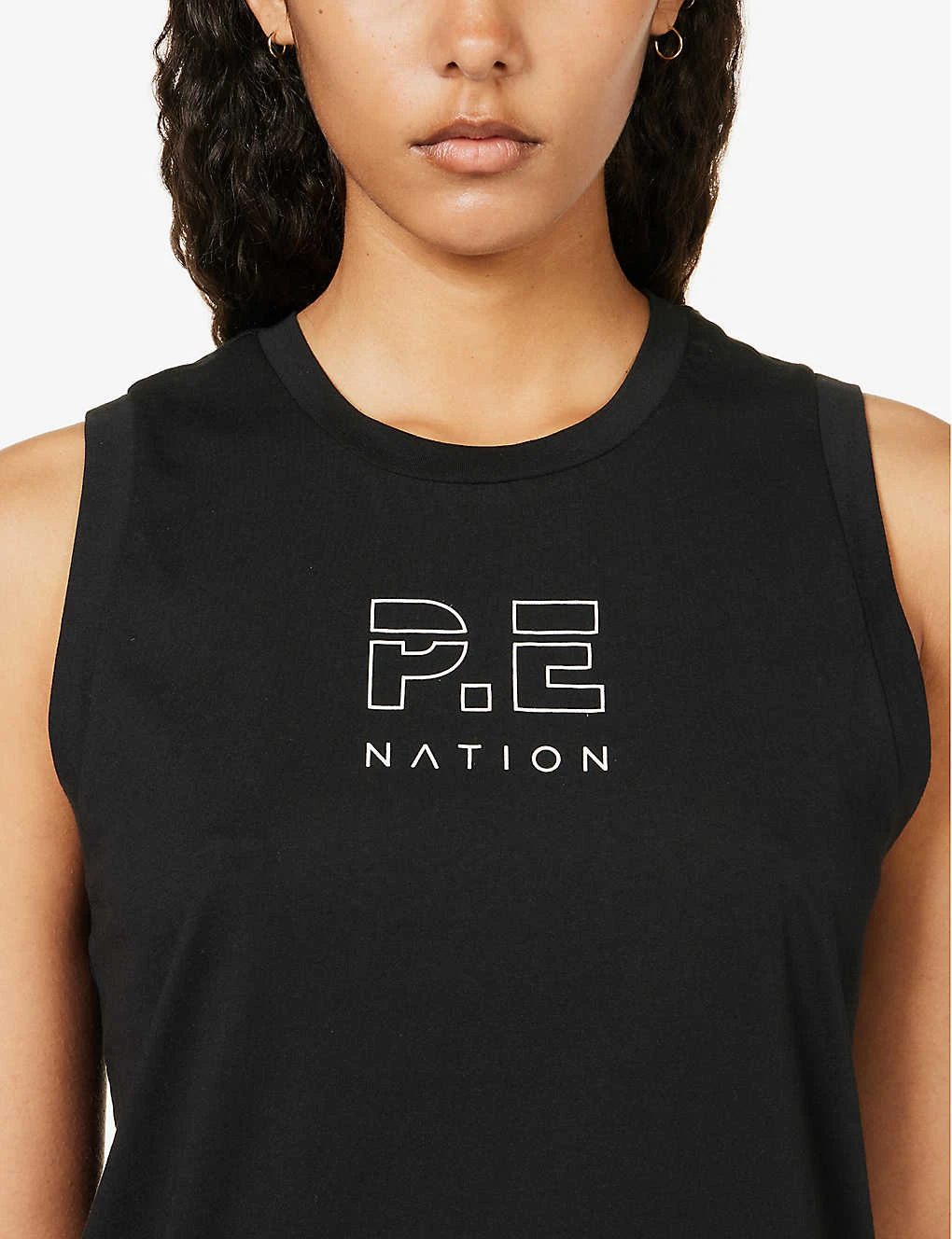 P.E NATION Shuffle Brand-print Organic-cotton Tank Top 5 P.E NATION Shuffle Brand-print Organic-cotton Tank Top - Image 5
