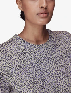 Whistles Dashed Leopard-print Organic-cotton T-shirt -Reiss Shop R04140103 ALT04