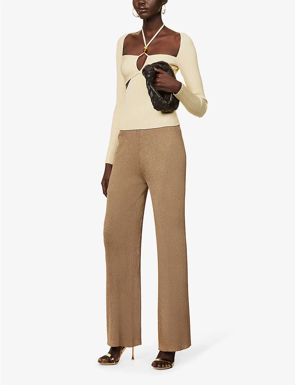 Neriah Wide-leg High-rise Knitted Trousers 2 Neriah Wide-leg High-rise Knitted Trousers - Image 2
