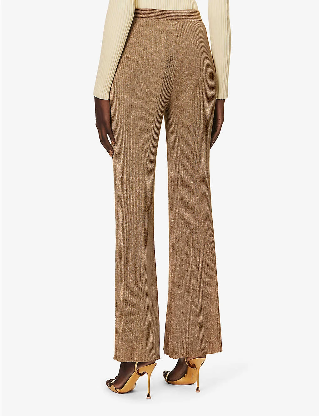 Neriah Wide-leg High-rise Knitted Trousers 4 Neriah Wide-leg High-rise Knitted Trousers - Image 4