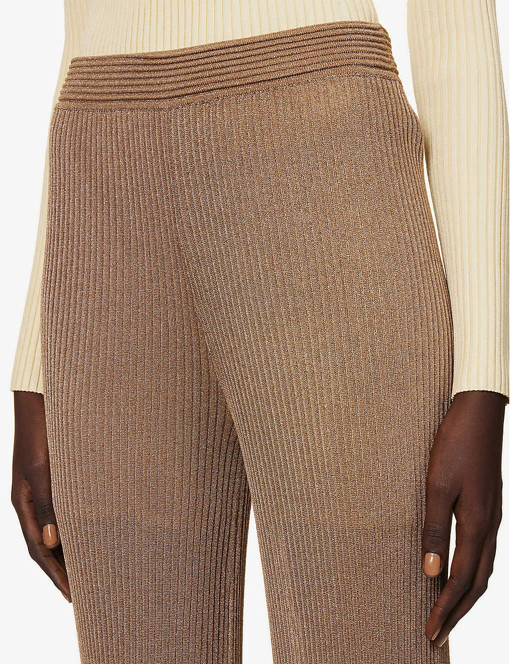 Neriah Wide-leg High-rise Knitted Trousers 5 Neriah Wide-leg High-rise Knitted Trousers - Image 5