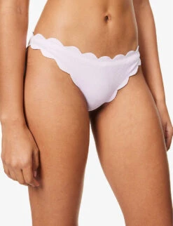 Marysia Antibes Mid-rise Scallop-trim Bikini Bottoms -Reiss Shop R04140992 VIOLETTEAZURE ALT04
