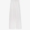 Ted Baker Astaat Wide-leg High-rise Recycled Viscose Linen-blend Trousers