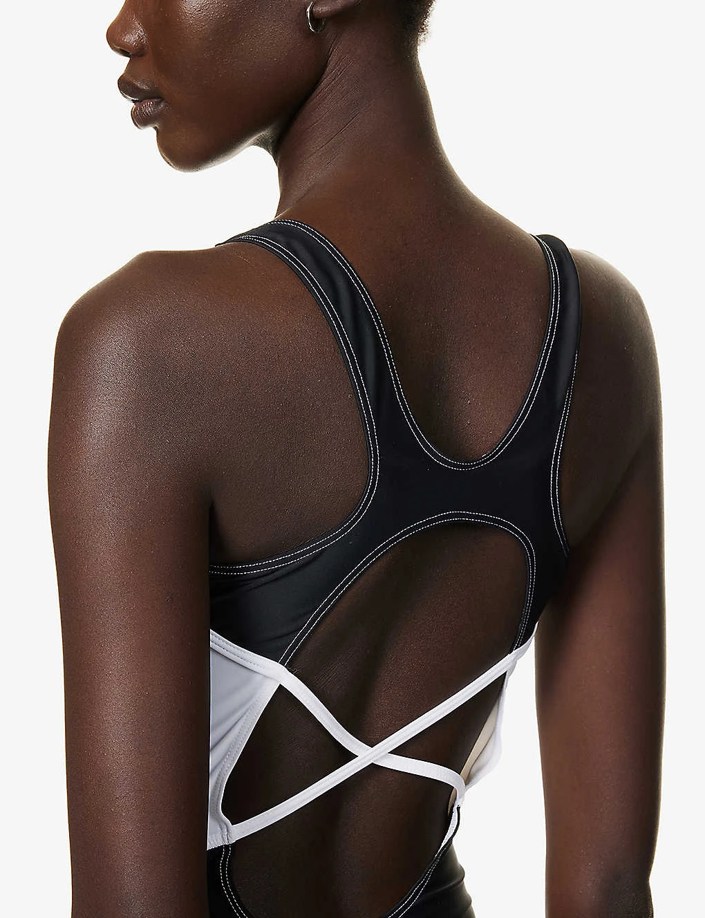 Marine Serre Logo-embossed Panelled Swimsuit 6 Marine Serre Logo-embossed Panelled Swimsuit - Image 6