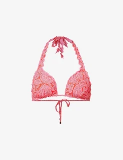 Tangier Abstract-print Stretch-recycled Polyamide Bikini Top