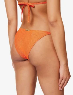 Morocco Mid-rise Recycled Polyamide-blend Bikini Bottoms -Reiss Shop R04142188 REDRED ALT03