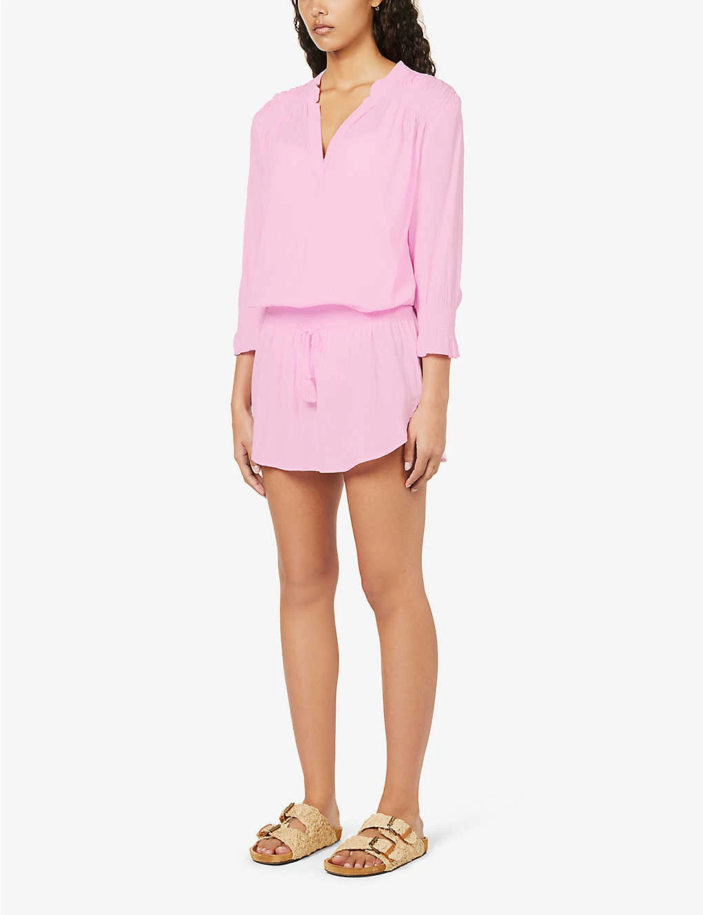 Sicily Self-tie Cotton Tunic 3 Sicily Self-tie Cotton Tunic - Image 3