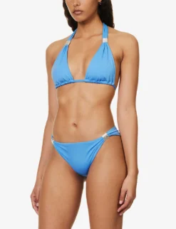Siena Triangle Recycled Polyamide-blend Bikini Top -Reiss Shop R04142209 BLUBLU ALT02