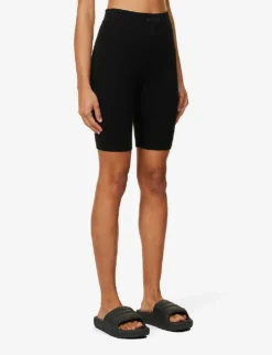 ESSENTIALS Sport High-rise Knitted Shorts -Reiss Shop R04142431 JETBLACK ALT02