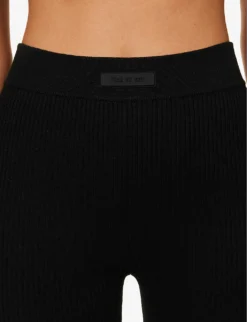 ESSENTIALS Sport High-rise Knitted Shorts -Reiss Shop R04142431 JETBLACK ALT04