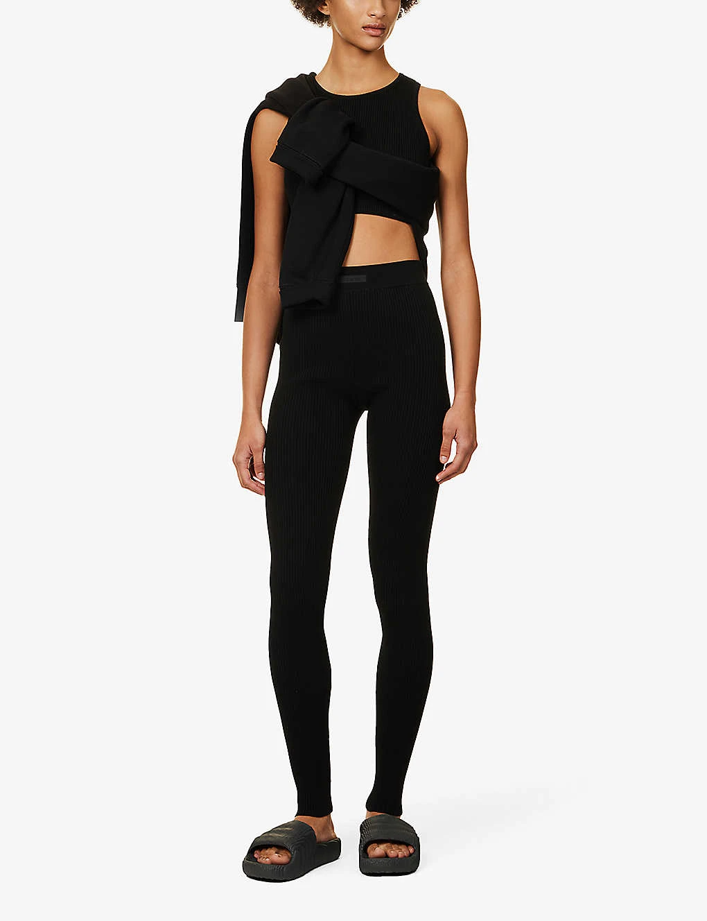 ESSENTIALS Sport Straight-leg High-rise Knitted Leggings 2 ESSENTIALS Sport Straight-leg High-rise Knitted Leggings - Image 2