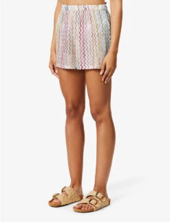 Missoni Raschel Chevron Woven Shorts 7 Missoni Raschel Chevron Woven Shorts -Reiss Shop R04143387 MULTICOLOURED ALT02