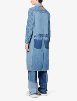 Marine Serre Pardessus Contrast-panel Regular-fit Denim Jacket 9 Marine Serre Pardessus Contrast-panel Regular-fit Denim Jacket -Reiss Shop R04143629 DARKBLUEMOONOGRAM ALT03