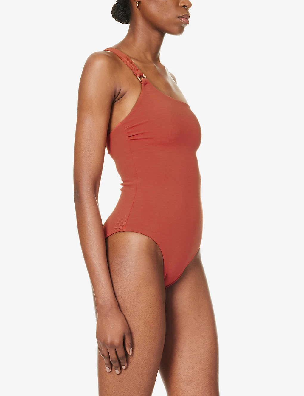 Isla Rib Asymmetric-neck Swimsuit 3 Isla Rib Asymmetric-neck Swimsuit - Image 3