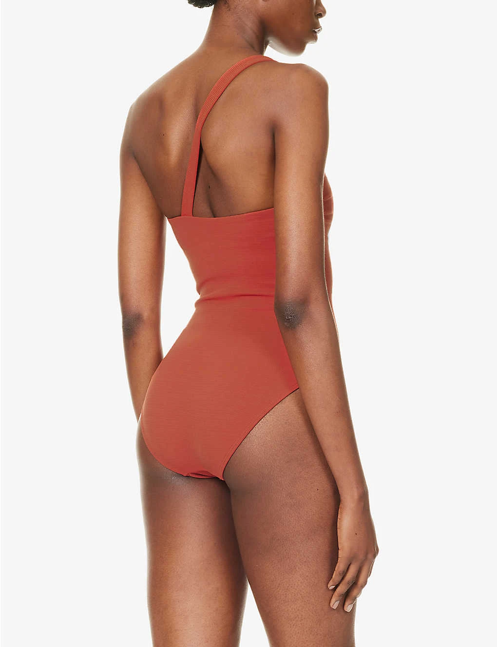 Isla Rib Asymmetric-neck Swimsuit 4 Isla Rib Asymmetric-neck Swimsuit - Image 4